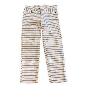 Crewcuts “Ankle Toothpick” Pants in Blue and White Stripes Size 8 Girls